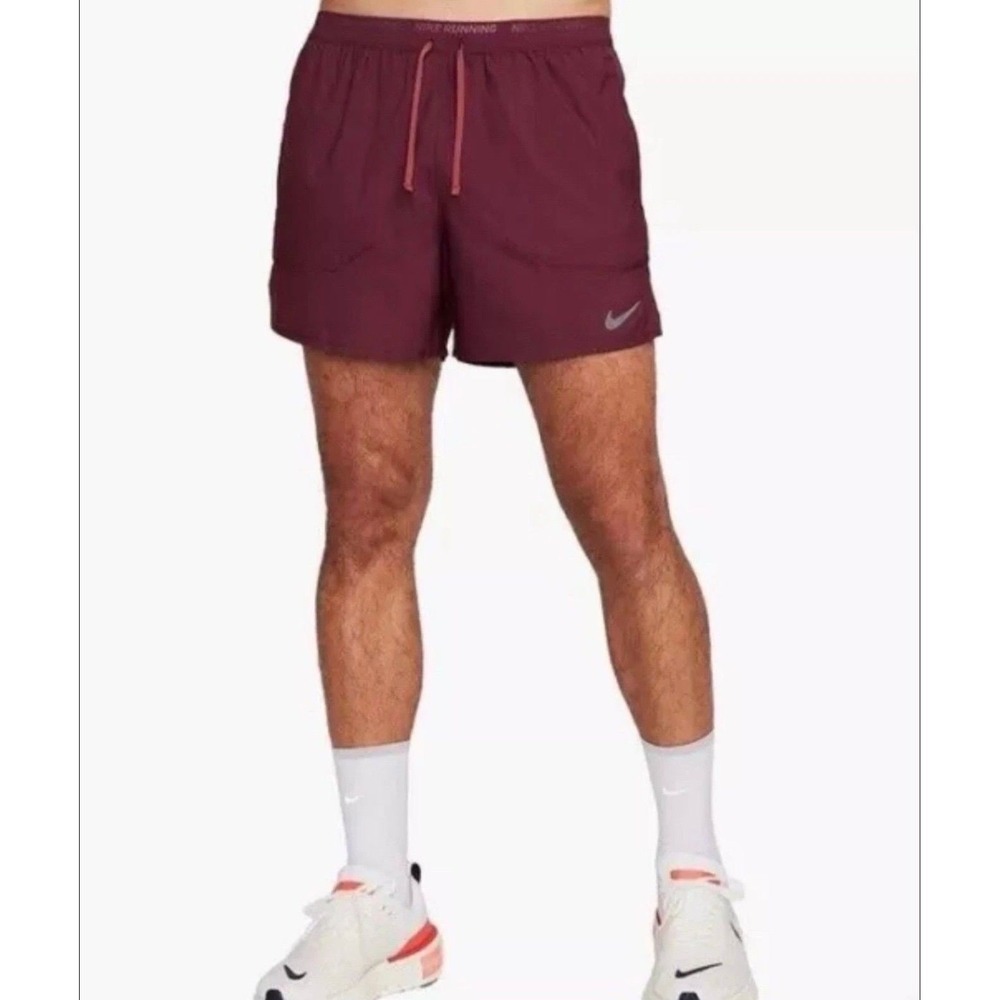 Nike Mens XXL‎ Stride Dri-Fit 5" Lined Running Shorts Burgundy Athletic Workout